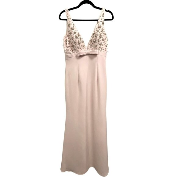 Mac Duggal Pearl Rhinestone Embellished Formal Maxi Dress Gown Sz 6 NWT - Picture 4 of 8